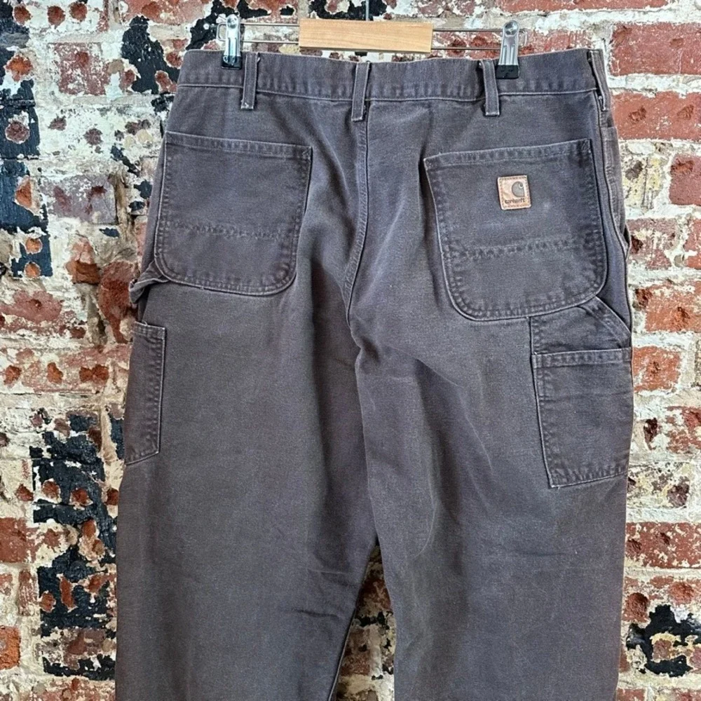 Carhartt B11 DKB Brown Washed Duck Canvas Carpenter Workwear Pants Mens 38x30